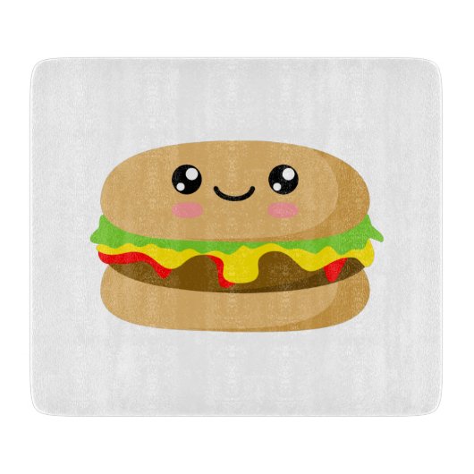 Kawaii Burger Snijplank (Voorkant)