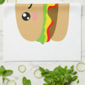 Kawaii Burger Theedoek (Gevouwen)