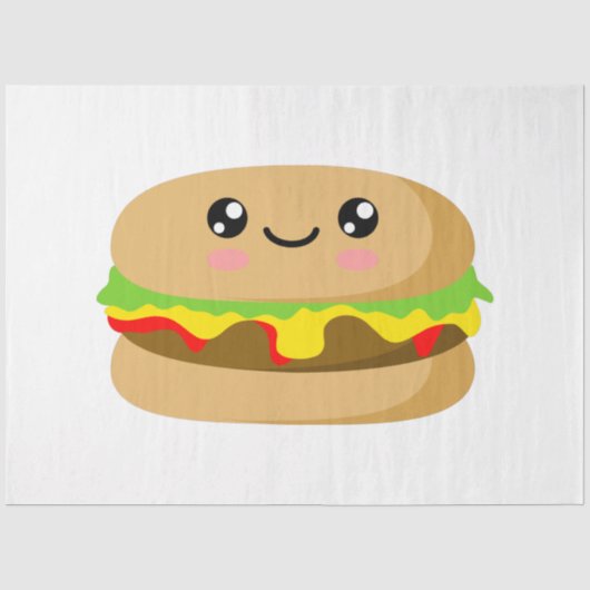 Kawaii Burger Tissuepapier (Voorkant)