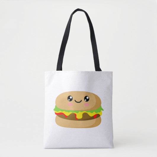 Kawaii Burger Tote Bag (Voorkant)