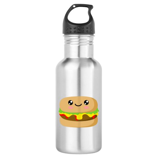 Kawaii Burger Waterfles (Voorkant)