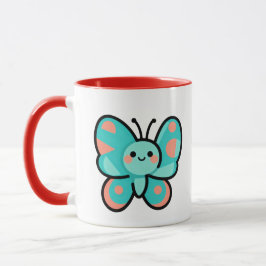 Kawaii Butterfly Coffee Mug Kitchen Office Art Mok