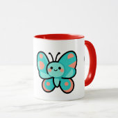 Kawaii Butterfly Coffee Mug Kitchen Office Art Mok (Voorkant rechts)