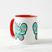Kawaii Butterfly Coffee Mug Kitchen Office Art Mok (Voorkant links)