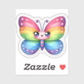 Kawaii Butterfly Sticker (Vel)