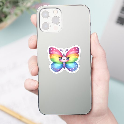 Kawaii Butterfly Sticker (Telefoon)