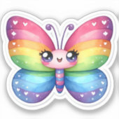Kawaii Butterfly Sticker (Voorkant)