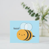Kawaii Buzzy Bumble Bee Briefkaart (Staand voorkant)
