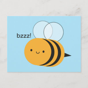 Kawaii Buzzy Bumble Bee Briefkaart