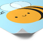 Kawaii Buzzy Bumble Bee Poster (Hoek)