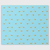 Kawaii Buzzy Bumble bijen Cadeaupapier (Vlak)