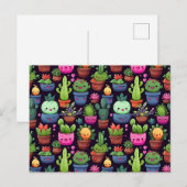 Kawaii Cactus Ansichtkaart Briefkaart (Voorkant / Achterkant)
