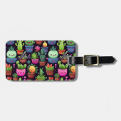 Kawaii Cactus Bagage Label (Voorkant horizontaal)