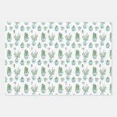 Kawaii Cactus Gift Wrap - reeks 3 Inpakpapier Vel (Voorkant 3)