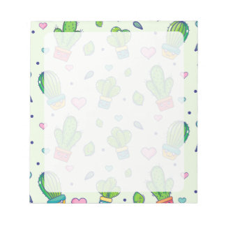 Kawaii Cactus & Hearts-Notitieblok Notitieblok