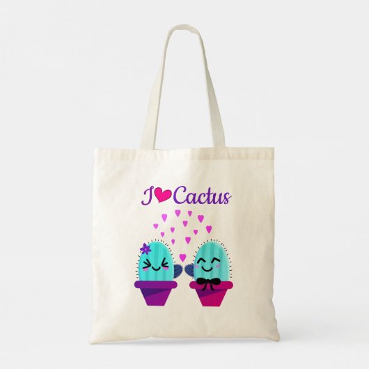 kawaii - cactus liefde tote bag (Achterkant)