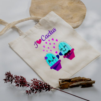 kawaii - cactus liefde tote bag
