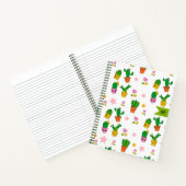 Kawaii Cactus Monogram Spiraal Notebook Notitieboek (Binnen)