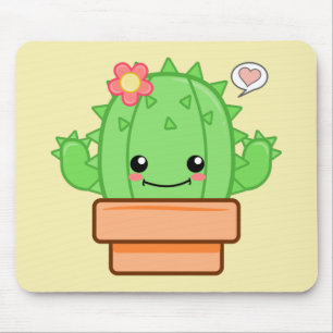 Kawaii Cactus Muismat