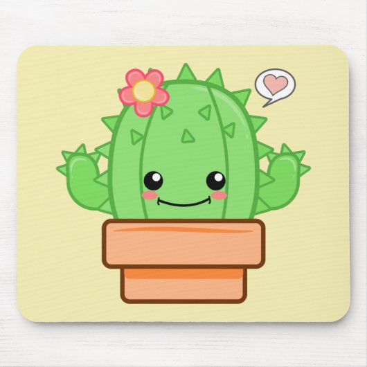 Kawaii Cactus Muismat (Voorkant)