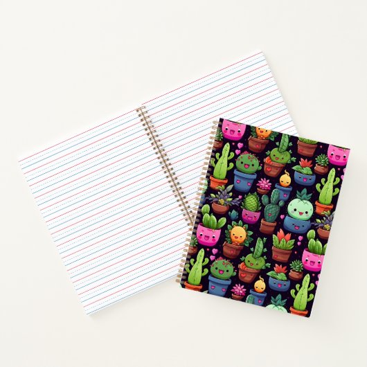 Kawaii Cactus Notitieboek (Binnen)