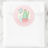Kawaii cactus omarmen je ware zelf ronde sticker (Tas)