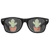 Kawaii Cactus Retro Zonnebril (Voorkant)