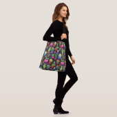 Kawaii Cactus Schoudertas Crossbody Tas (Op model)