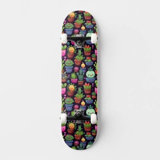 Kawaii Cactus Skateboard (Voorkant)