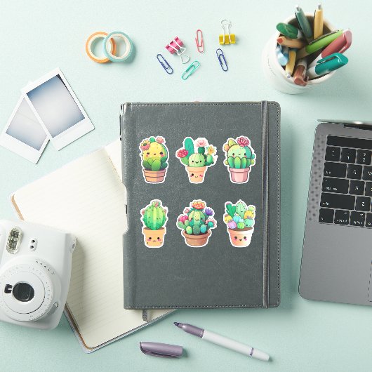 Kawaii Cactus Sticker (iPad Cover)