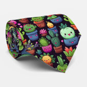 Kawaii Cactus Stropdas (Opgerold)