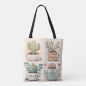 Kawaii Cactus & Succulents Tas (Achterkant)