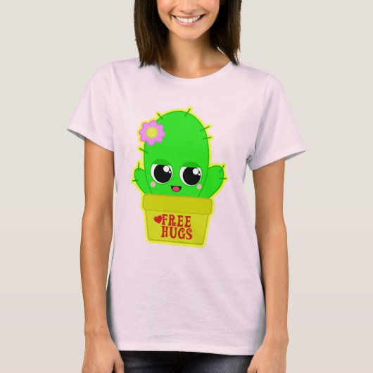 Kawaii Cactus T-shirt (Voorkant)