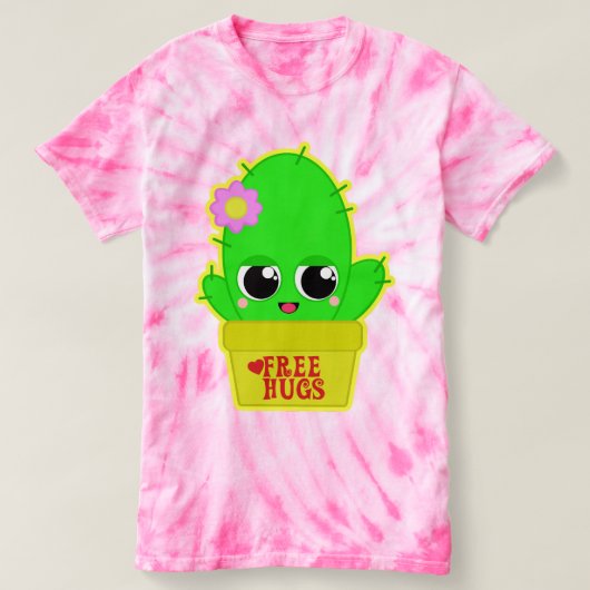Kawaii Cactus T-shirt (Design voorkant)