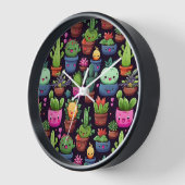Kawaii Cactus Wandklok (Hoek)