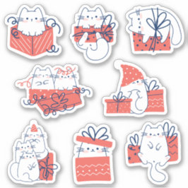 Kawaii Cadeau geschenkdoos Kat Vinyl Stickers