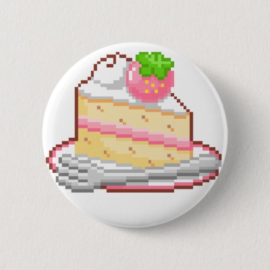 Kawaii Cake Badge Ronde Button 5,7 Cm (Voorkant)