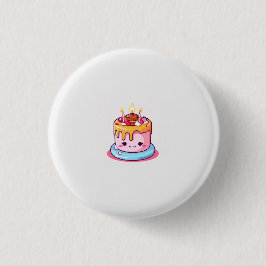 Kawaii cake badge, speld, knop, leuk  ronde button 3,2 cm