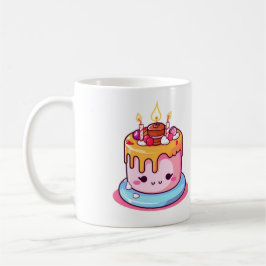 Kawaii cake cadeau, cute ronde  koffiemok