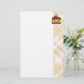 Kawaii Cake Pie Chocolade Vanille Crème Kers Lekke Briefpapier (Staand voorkant)