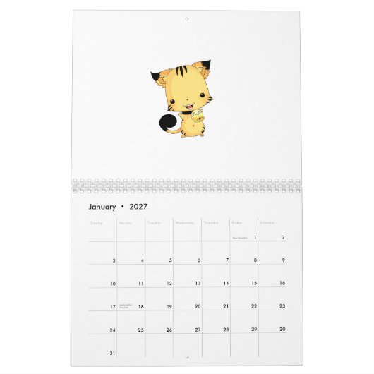 Kawaii Calendar Kalender (Jan 2027)