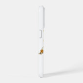 Kawaii Calico Cat Floral Peeking Art iPhone Hoesje (Rechterkant)