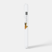 Kawaii Calico Cat Floral Peeking Art iPhone Hoesje (Linkerkant)