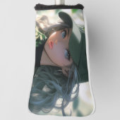 Kawaii camouflage militaire jager boor anime meisj golfheadcover (Draai 90)