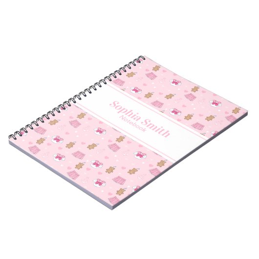 "Kawaii Campus" Preppy Classic Spiral Notebook Notitieboek (Linkerzijde)
