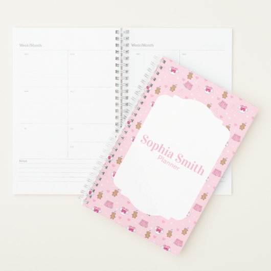 "Kawaii Campus" Preppy Personalized Planner V2 (Display)