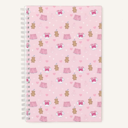 "Kawaii Campus" Preppy Schoolgirl Plain Notebook Notitieboek (Voorkant)