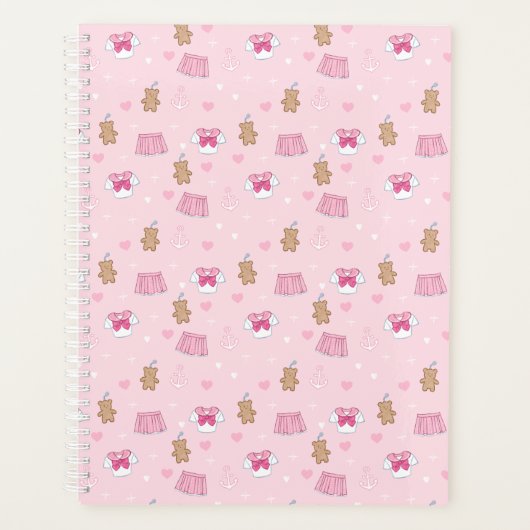 "Kawaii Campus" Preppy Schoolgirl Plain Planner (Voorkant)