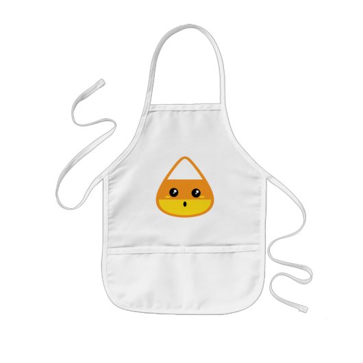 Kawaii Candy Corn Apron Kinder Schort (Voorkant)