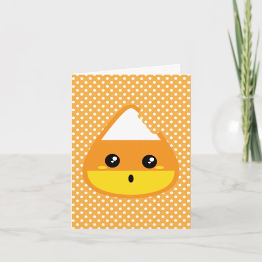 Kawaii Candy Corn Briefkaart (Voorkant)